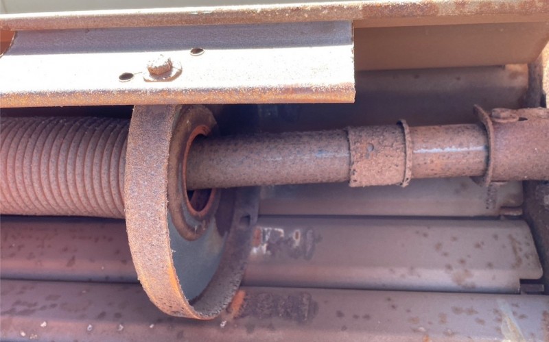 手動シャッター　シャフト修理