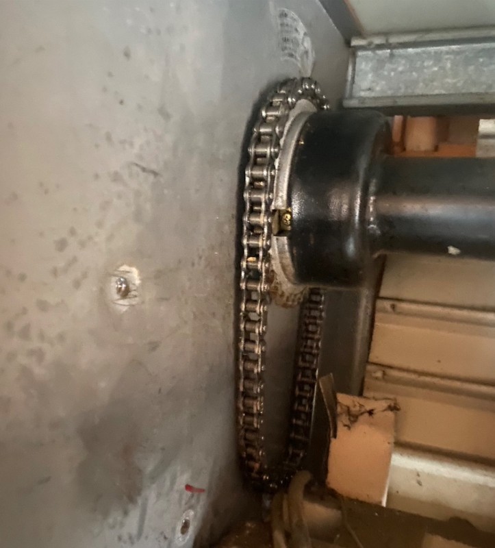 電動開閉機　チェーン交換