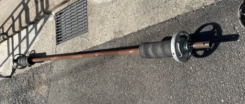 手動シャッター　シャフト修理