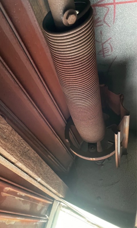 手動シャッター　シャフト修理