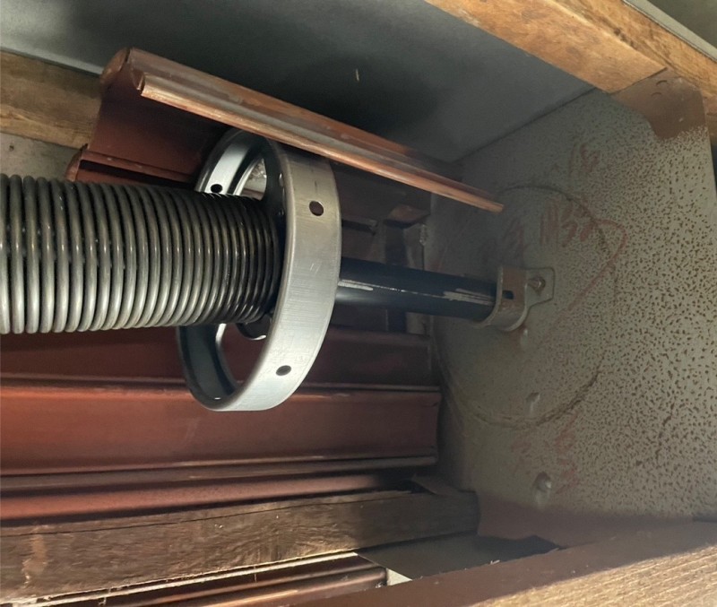 手動シャッター　シャフト修理