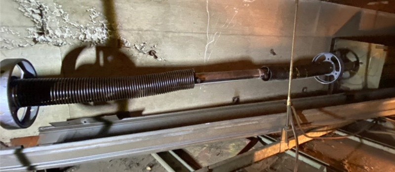 手動シャッター　シャフト修理