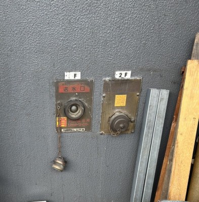 電動シャッター　開閉機・非常電源装置　交換工事