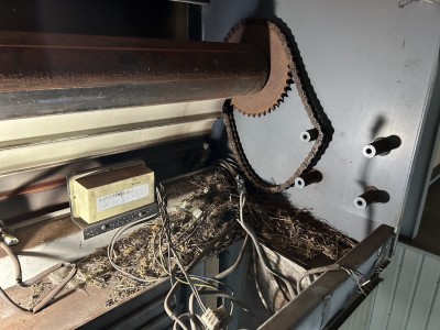 倉庫　電動シャッター　開閉機交換工事