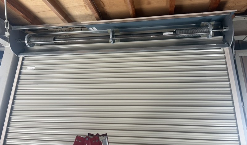 車庫　手動シャッターの電動化工事